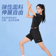 Li -Ning -Sport -Shorts für Frauen 2025 Neuer Sommerlaufgeschwindigkeit Trockeneis Seide Atmungsfreie Shorts für lässige Fitness Yoga tragen klassische Schwarz [Cover -Hüften, damit Sie schlank aussehen] xl