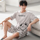 Zhulu Pajamas Men's Summer Modal Striped Short-Sleeved Shorts 2025 Men's Thin Wearable Outerwear Home Clothes Set 01T9721 Male L -