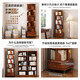 Rotating bookshelf floor-standing storage rack home living room storage cabinet simple storage cabinet student solid wood color cabinet paint-free solid wood wood color 39*39*160cm