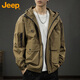 JEEP Jeep Jacket Мужская куртка Осенне-зимняя рабочая одежда с капюшоном Свободная зарядка Универсальная мужская одежда Черный XL