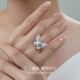 Meluxe S925 silver akoya gray seawater pearl ring butterfly live pearl female ring birthday gift for wife akoya gray 6-6.5mm