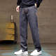 Cotton Casual Pants Men's Autumn Straight Pants Men's Loose Wide Leg Lyocell Pants Men's Gray XL