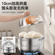 Supor uncoated 304 stainless steel steamer household double-layer large-capacity stew and steam integrated three-layer composite bottom gas stove three-layer large capacity 304 stainless steel 30cm