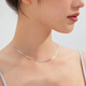 Lukfook Jewelry Cheng Yi same style platinum necklace snake bone chain platinum 950 plain chain clavicle chain price about 6.58 grams