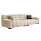 CoolBide 2025 new fabric sofa small apartment modern simple living room sofa antique style straight row multi-seat sofa 3.1 meters straight row multi-seat sofa flagship version Ruixue Chenille velvet