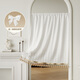 Fan Ye's French door curtain, gauze curtain, light-transmitting and opaque, punch-free kitchen sunshade curtain, bedroom window blocking partition short curtain
