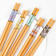 High-end bamboo chopsticks for natural household use, new pure natural wooden chopsticks, 5-20 pairs per person, mildew-proof and high temperature resistance, 5-color household chopsticks, 5 pairs, active style, no Specifications