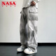 NASA XVVX American Casual Hosen Herren 2025 Frühlings- und Herbst-neuer Stil für Teenager Einfacher Trend direkter Leg Casual Vielseitig viel leges Hose K9855 Leichte Farbe L.