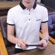 利郎【品牌断码捡漏】夏季新款男士短袖T恤韩版条纹t恤POLO.衫 7029白色 M 80-105斤