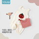 Youqi baby clothes, autumn clothes, super cute overalls, stylish bottoming shirt, two-piece set, cute outing clothes, baby autumn suit, Tomato Xiaobao, striped T-shirt + overalls, 90cm