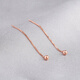 Fat Donglai same style 18K gold ear wire tassel female 18k rose gold plated 925 silver gold mini beanie short earrings rose gold 4 cm mini small beanie ear wire