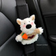 Yusenyi 2024 new car seat belt shoulder pad cover cute West Highland anti-neck car decoration girls car interior accessories Strawberry pink sweater West Highland - 1 shoulder pad cover