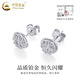 China Gold (CHINA GOLD) PT950 platinum wire-wound round earrings for women, new high-end, Valentine's Day birthday gift for girlfriend and wife, platinum wire-wound round earrings, one pair, about 2.9g
