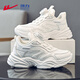 Warrior Girls White Sports Shoes Spring and Autumn Medium and Large Children Lightweight Children's Running Shoes WZ-1232 White 37