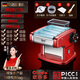 Olodo German electric noodle machine for household use fully automatic noodle press electric dumpling leather machine multi-function small noodle press rolling machine noodle machine all-in-one machine squeegee machine [painted red three knives] luxury gift bag
