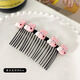 Garnbei children's cute hair comb for broken hair, girl's bangs hairpin, little girl's forehead and back hairpin, baby comb, metal cartoon hair comb - pink rabbit style, single