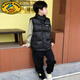 G.DUCKKIDS parent-child Korean style down vest for boys and girls in autumn and winter outer wear waistcoat white duck down jacket children's vest black upgraded thickened 400 three-proof fabric 170cm