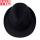 Fashionable and charming autumn and winter gentleman's hat woolen fabric thickened middle-aged and elderly men's jazz hat retro old man hat casual hat black L 60-61cm