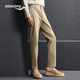 SAUCONY knitted trousers for men, anti-wrinkle, elastic, loose, sporty and comfortable, daily commuting, business casual sports pants, Titan Khaki XL