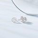 Chao Acer Instantly Rich Platinum Earrings for Women PT950 Earrings Sparkling Zodiac Horse Birthday Gift Priced at 230 Yuan 2.1g, One Pair