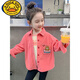 G.duck girls' shirts spring and autumn 2024 new fashionable little girls autumn style baby children's autumn long-sleeved tops shirt pink jacket 120