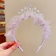 Indian (ENRMIIV) princess tiara children's crown headband little girl super fairy gauze hairpin baby hair pressure headband non-straight hair ornaments pink crown