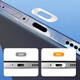 Chen family is suitable for Apple 16E mobile phone charging port protective film metal data port anti-scratch protective sticker charging tail socket sticker metal anti-scratch film anti-dust plug mobile phone accessories silver 2 pieces metal charging port film + gifts