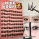 100 clusters of large-capacity lazy glue-free little devil canine false eyelashes tweezers eyelashes with thick false eyelashes 100 clusters of canine glue-free false eyelashes + curved hook tweezers Glue-free and easy to use Make eyes look bigger in seconds