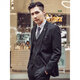 Playboy (PLAYBOY) suit men's three-piece suit Korean version slim business professional formal casual small suit groom's wedding black suit + trousers free tie XL 52-130Jin Jin equals 0.5 kg to wear