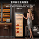 CIGARLOONG 158C cigar cabinet, precise constant temperature and humidity, smart WiFi compressor cabinet with fingerprint lock, cedar wood layer, alcohol-rich water ion removal, ammonia-raising tomato cigar humidifier, red wine cabinet, cedar wood liner sober cigar box model, fingerprint lock + WiFi + ammonia purification system