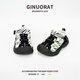 Chino Mouse Children's Sandals Boys 2025 Summer New Style Infant Girls 1-3 Years Old Beach Shoes Baotou Summer River Tracing Shoes Black and White 2.0 Upgrade - Perforated Sole Size 25 (Suitable for Feet Length 14.2-14.7cm)