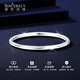 SHENGSHIQIYUAN platinum bracelet for women pt950 pure platinum solid platinum bracelet smooth plain ring round new bracelet inner diameter 60mm weight 16-17g thick about 2.3mm