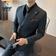 Woodpecker (TUCANO) brown double-breasted suit men's suit British slim men's large size suit three-piece wedding groom's dress trendy black (suit + trousers) XL 52 (125-135Jin Jin equals 0.5 kg)