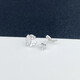 Laomiao platinum LUCK diamond butterfly earrings, a light and luxurious gift for your girlfriend, about 2.57g