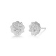 Mengjinyuan platinum earrings, wire wound and sparkling PT950 platinum earrings as a birthday gift for my girlfriend, weighing about 2.2g