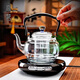 Gaoming 2025 new style glass teapot thickened high temperature resistant teapot household ultra-thin small electric ceramic stove teamaking set large capacity Mingfeng stove + Chenxi pot - black color