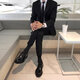 Playboy Spring and Autumn Korean Style Casual Suit Jacket Men's Black Loose Student Formal Business Suit Suit Men's Trend Black Single Suit Free Tie XL Recommended 115-135Jin Jin is equal to 0.5 kg