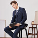 Shanshan suit suit wool three-piece men's business anti-wrinkle easy-care suit wedding groom professional formal suit