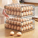 Ye Yu Egg Storage Box Drawer-type Fresh-keeping Organizing Box for Refrigerator Extra Large - Double Layer - 60 Compartments Anti-Extrusion + Can Be Stacked