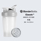 Blender Bottle Protein Powder Shaking Cup Sports Water Cup Large Capacity Plastic Cup with Scale Fitness Portable Stirring Men and Girls Classic V2 Gray 600ml