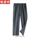 Pantalones de trabajo hengyuanxiang para hombres pantalones de algodón de algodón casual para hombres pantalones rectos sueltos algodón de algodón puro delgada gran tamaño de gran tamaño 2012 gris claro l peso recomendado 125-150 jin [Jin iguala 0.5 kg]