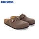 BIRKENSTOCK German imported new children's fashion cork outer wear Boston toe slippers Mocha brown narrow version 1030809 34