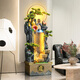 Canjiang (CANJIANG) Alpine flowing water ornaments circulating water feng shui wheel office living room floor-standing lucky water curtain wall opening gift decoration Jinhong Naji-Small