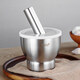 He Jiagong stainless steel garlic mortar household mashing artifact mortar mortar garlic pounder grinder mortar small / 304 stainless steel