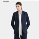 PORTS women's early autumn new business casual jacket commuting one-button long-sleeved ALD8J006MWP098 Zhang Qing M (6)