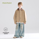 Mucmukn Barn Street Textured Anti-Wrinkle Twill Cotton Retro Lapel Contrast Color Jacket Casual Jacket Boys Autumn New Khaki Color 140