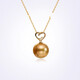 Dan Pei luxury high-end 18k gold South Sea gold beads and sea water pearl pendant women's jewelry light luxury gift for family G18K South Sea gold bead pendant sea water pearl 10.0-11.0mm