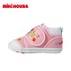 MIKIHOUSE Japanese-made children's toddler shoes, girls' toe-toe baby shoes, embroidered cartoon non-slip wear-resistant infant and toddler indoor shoes, pink 15 (suitable for inner length 14.5cm)