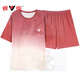 Yalu 2025 Été Nouveau pyjamas en coton pur costume de femme à manches courtes à manches à manches de temps confortable de petits vêtements de maison y9856 l [Recommandé 95-115jin [Jin est égal à 0,5 kg] usure]