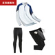Yabailu basketball uniforms for children long-sleeved boys and girls badminton uniforms for autumn and winter running sports suits for football uniforms training uniforms class uniforms 9793 black top M (recommended height 165-170CM)
